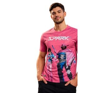 Spark Overwatch League Kids T-Shirt Pink Tracer Cassidy Mercy Reaper NEW